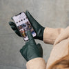 Ivy (dark green) - sheepskin leather gloves with wool/cashmere lining & touchscreen feature  - Schwartz & von Halen - US - 7