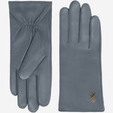 Ivy (grey) – sheepskin leather gloves with wool/cashmere lining & touchscreen feature  - Schwartz & von Halen - US - 3