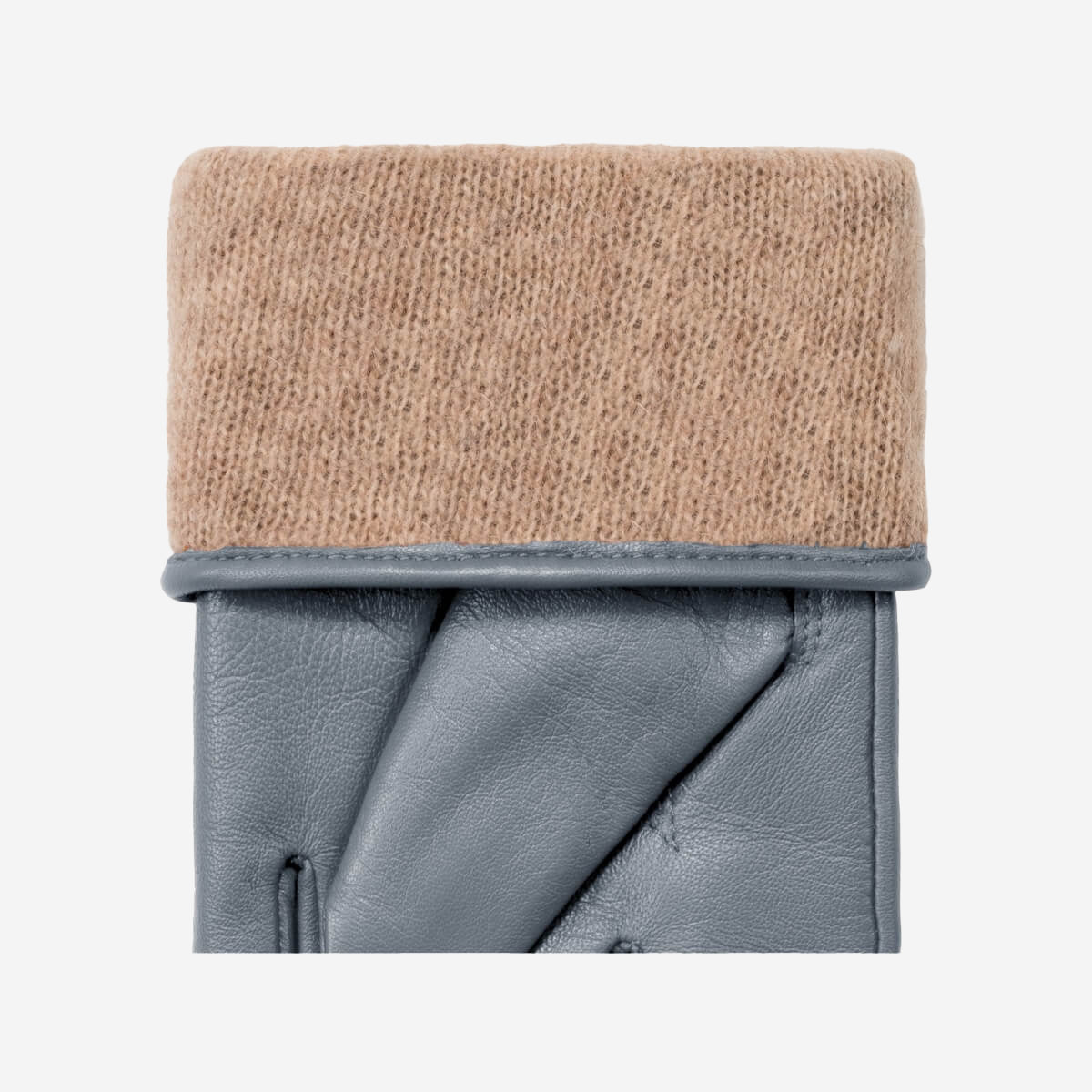 Ivy (grey) – sheepskin leather gloves with wool/cashmere lining & touchscreen feature  - Schwartz & von Halen - US - 4