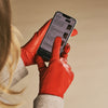 Ivy -orange – Sheepskin leather gloves with wool/cashmere lining & touchscreen feature - Schwartz & von Halen - US - 2