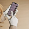 Ivy (white) – Sheepskin leather gloves with wool/cashmere lining & touchscreen feature