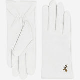 Ivy (white) – Sheepskin leather gloves with wool/cashmere lining & touchscreen feature