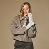 Ivy (white) – Sheepskin leather gloves with wool/cashmere lining & touchscreen feature