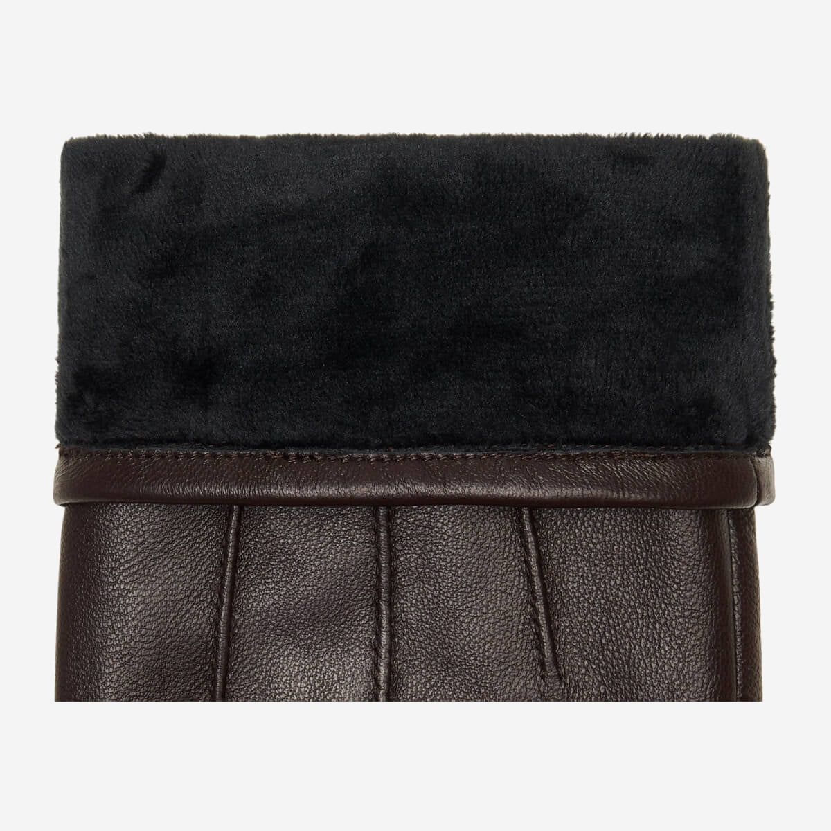 Jake (dark brown) - sheepskin gloves with warm fleece lining & touchscreen feature  - Schwartz & von Halen - US - 3