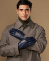 Jake (navy) - Sheepskin gloves with warm fleece lining & touchscreen feature