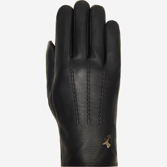 Jaxon (black) - goatskin leather gloves with luxurious faux fur lining & touchscreen feature  - Schwartz & von Halen - US - 1