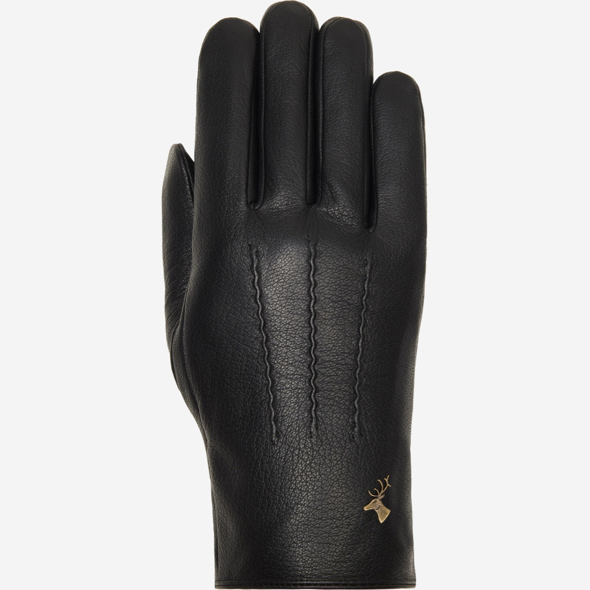 Jaxon (black) - goatskin leather gloves with luxurious faux fur lining & touchscreen feature  - Schwartz & von Halen - US - 1