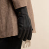 Jaxon (black) - goatskin leather gloves with luxurious faux fur lining & touchscreen feature  - Schwartz & von Halen - US - 11