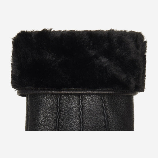 Jaxon (black) - goatskin leather gloves with luxurious faux fur lining & touchscreen feature  - Schwartz & von Halen - US - 3