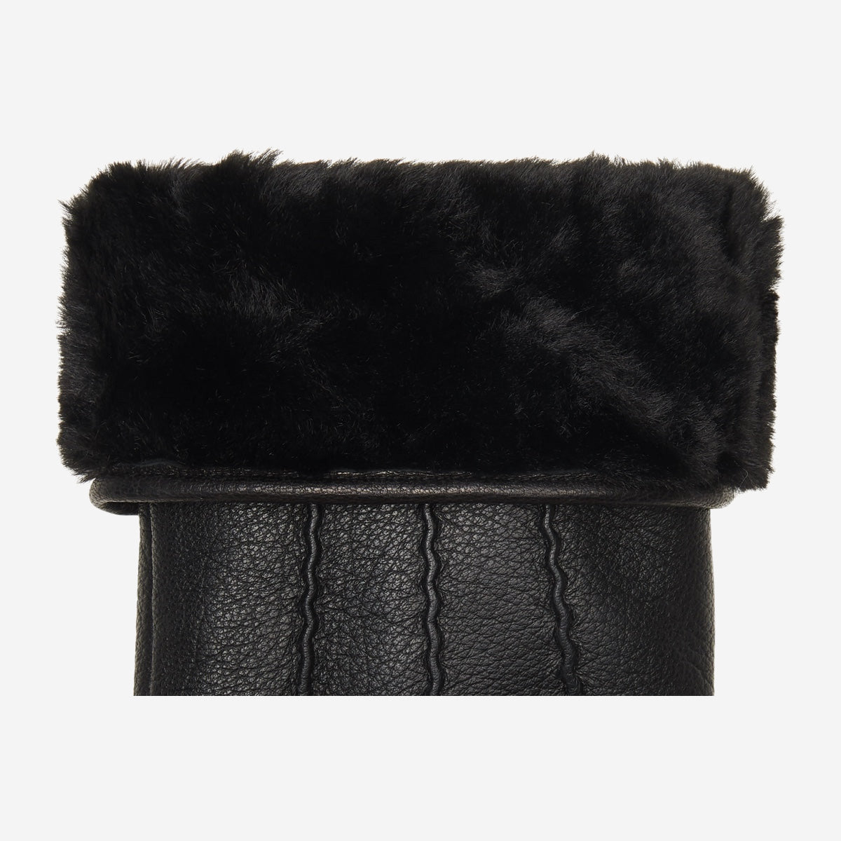 Jaxon (black) - goatskin leather gloves with luxurious faux fur lining & touchscreen feature  - Schwartz & von Halen - US - 3