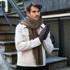Jaxon (brown) - goatskin leather gloves with luxurious faux fur lining & touchscreen feature - Schwartz & von Halen - US - 12