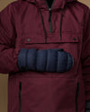 Jordan (black / blue) - Men's waterproof down & Thinsulate™ mittens with touchscreen thumb