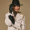 Josephine (black) – Basketweave pattern gloves with wool lining and touchscreen feature