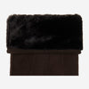 Josie (brown) - suede goatskin leather gloves with luxurious sheep fur lining  - Schwartz & von Halen - US - 3