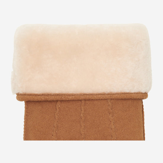 Josie (camel) - suede goatskin leather gloves with luxurious sheep fur lining  - Schwartz & von Halen - US - 3