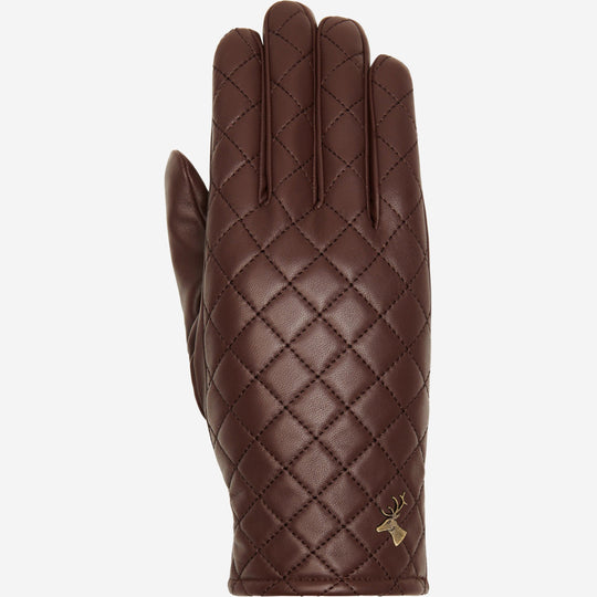 Kira (brown) - Sheepskin leather gloves with wool/cashmere lining & touchscreen feature