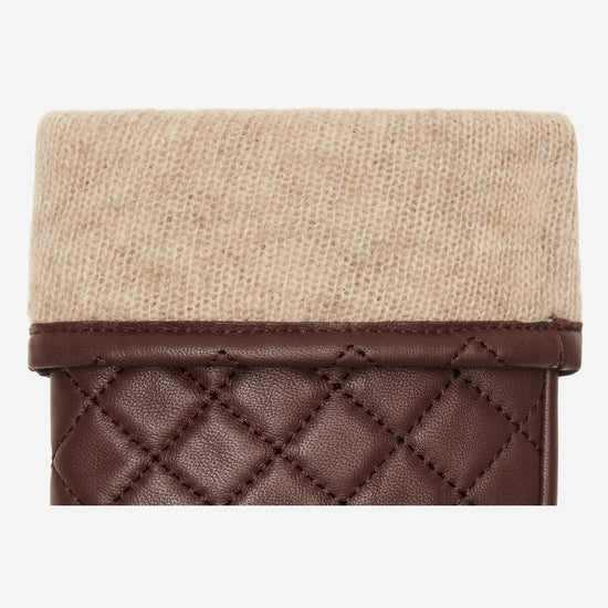 Kira (brown) - sheepskin leather gloves with wool/cashmere lining & touchscreen feature  - Schwartz & von Halen - US - 3