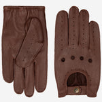 Austin (brown) – luxurious driving gloves made of American deerskin leather  - Schwartz & von Halen - EU - 2