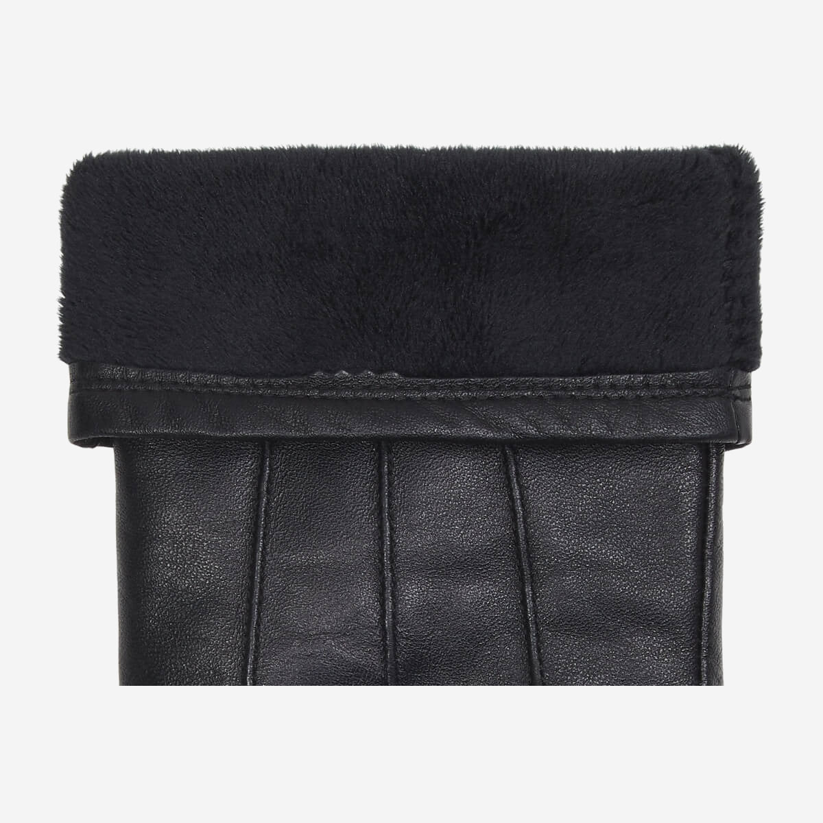 Lily (black) - sheepskin leather gloves with warm fleece lining & touchscreen feature  - Schwartz & von Halen - US - 3