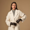 Lily (dark brown) - sheepskin leather gloves with warm fleece lining & touchscreen feature  - Schwartz & von Halen - US - 10