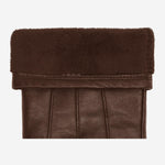 Lily (dark brown) - sheepskin leather gloves with warm fleece lining & touchscreen feature  - Schwartz & von Halen - US - 3