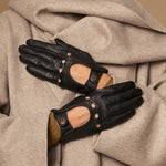 Marley (black) – luxurious driving gloves made of American deerskin leather - Schwartz & von Halen - EU - 10