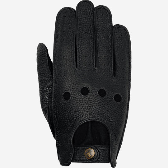 Marley (black) – Luxurious women's driving gloves made of American deerskin leather