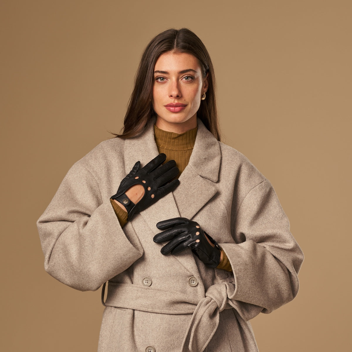 Marley (black) – luxurious driving gloves made of American deerskin leather - Schwartz & von Halen - EU - 3