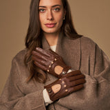 Marley (brown) – luxurious driving gloves made of American deerskin leather - Schwartz & von Halen - US - 7