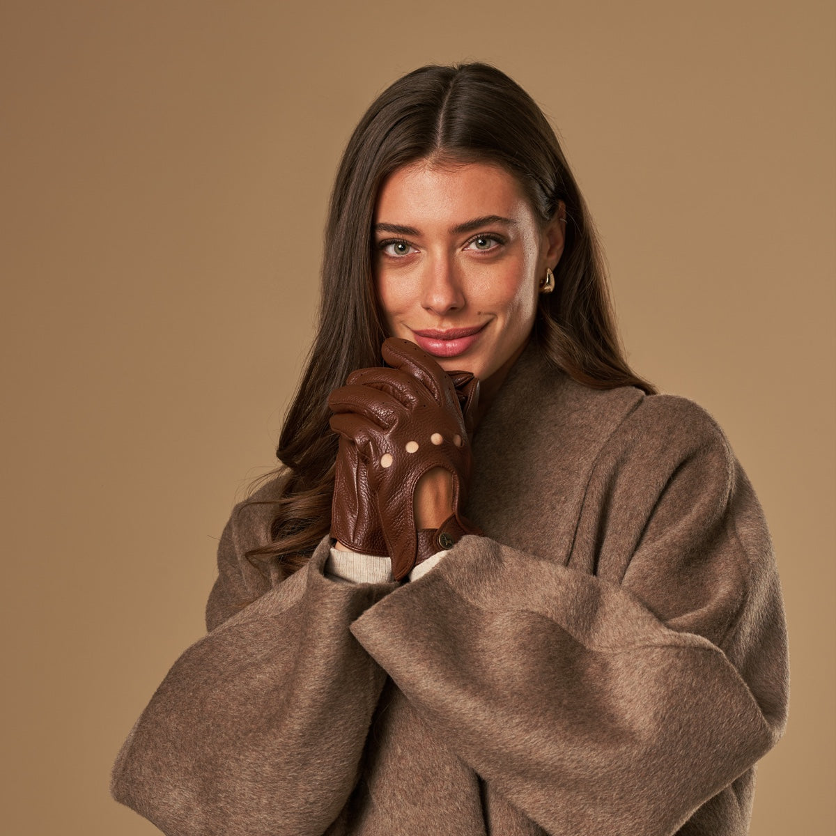Marley (brown) – luxurious driving gloves made of American deerskin leather - Schwartz & von Halen - US - 5