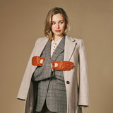 Marley (cognac) – Luxurious women's driving gloves made of American deerskin leather