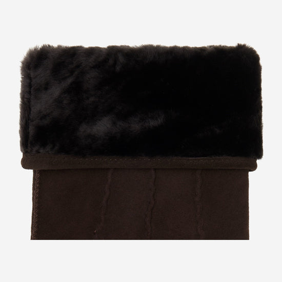 Matthew (brown) - suede goatskin leather gloves with luxurious sheep fur lining  - Schwartz & von Halen - US - 3