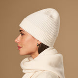 Mischa (cream) - premium beanie made of soft Merino wool (unisex) - Schwartz & von Halen - EU - 1