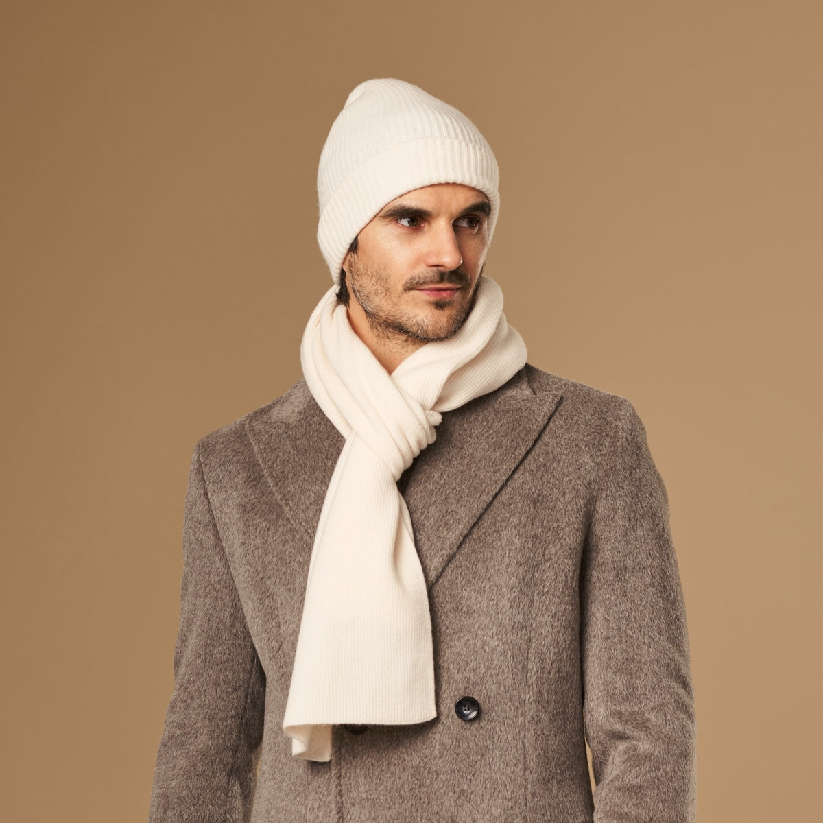 Mischa (cream) - premium beanie made of soft Merino wool (unisex) - Schwartz & von Halen - EU - 2