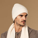 Mischa (cream) - premium beanie made of soft Merino wool (unisex) - Schwartz & von Halen - EU - 6