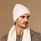 Mischa (cream) - premium beanie made of soft Merino wool (unisex) - Schwartz & von Halen - EU - 6