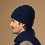 Mischa (navy blue) - premium beanie made of soft Merino wool (unisex)  - Schwartz & von Halen - EU - 7