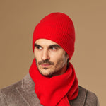 Mischa (red) - premium beanie made of soft Merino wool (unisex) - Schwartz & von Halen - US - 3