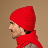 Mischa (red) - premium beanie made of soft Merino wool (unisex) - Schwartz & von Halen - US - 7