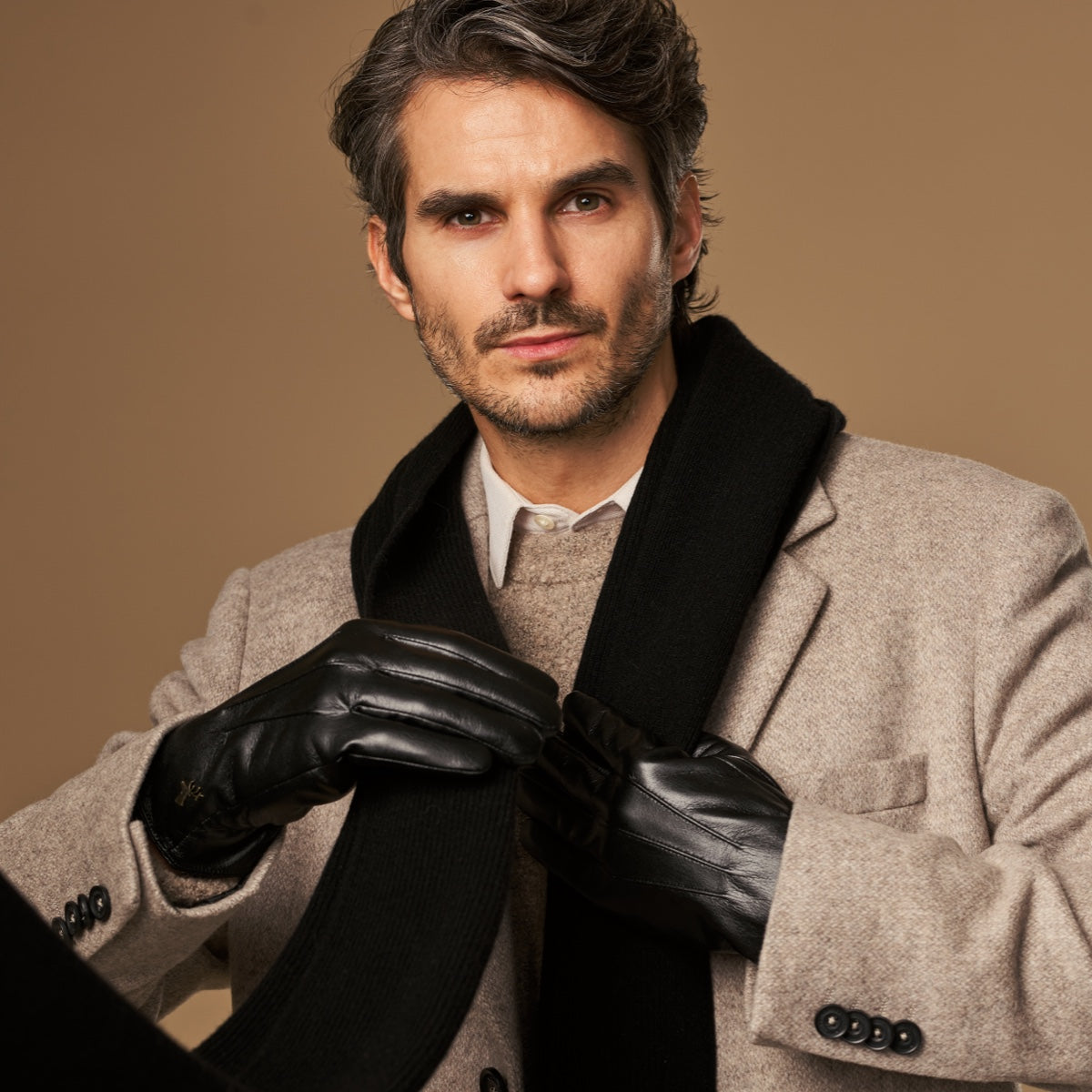 Veganlederhandschuhe für Herren