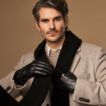 Musk - vegan leather gloves with fleece lining & touchscreen feature  - Schwartz & von Halen - US - 11