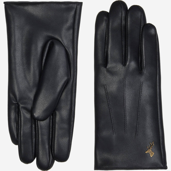 Vegan Leather Gloves - Men - Fleece Lining - Touchscreen