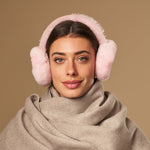 Nathaly (pink) – warm and stylish earmuffs from natural sheepskin and suede - Schwartz & von Halen - EU - 1