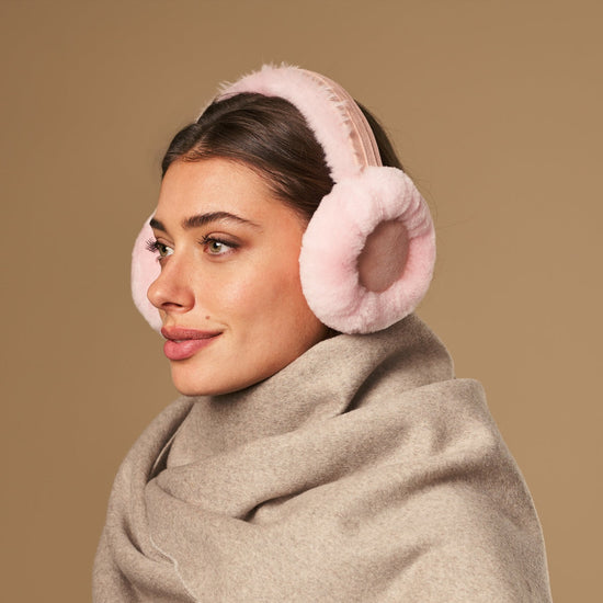 Nathaly (pink) – warm and stylish earmuffs from natural sheepskin and suede - Schwartz & von Halen - EU - 5