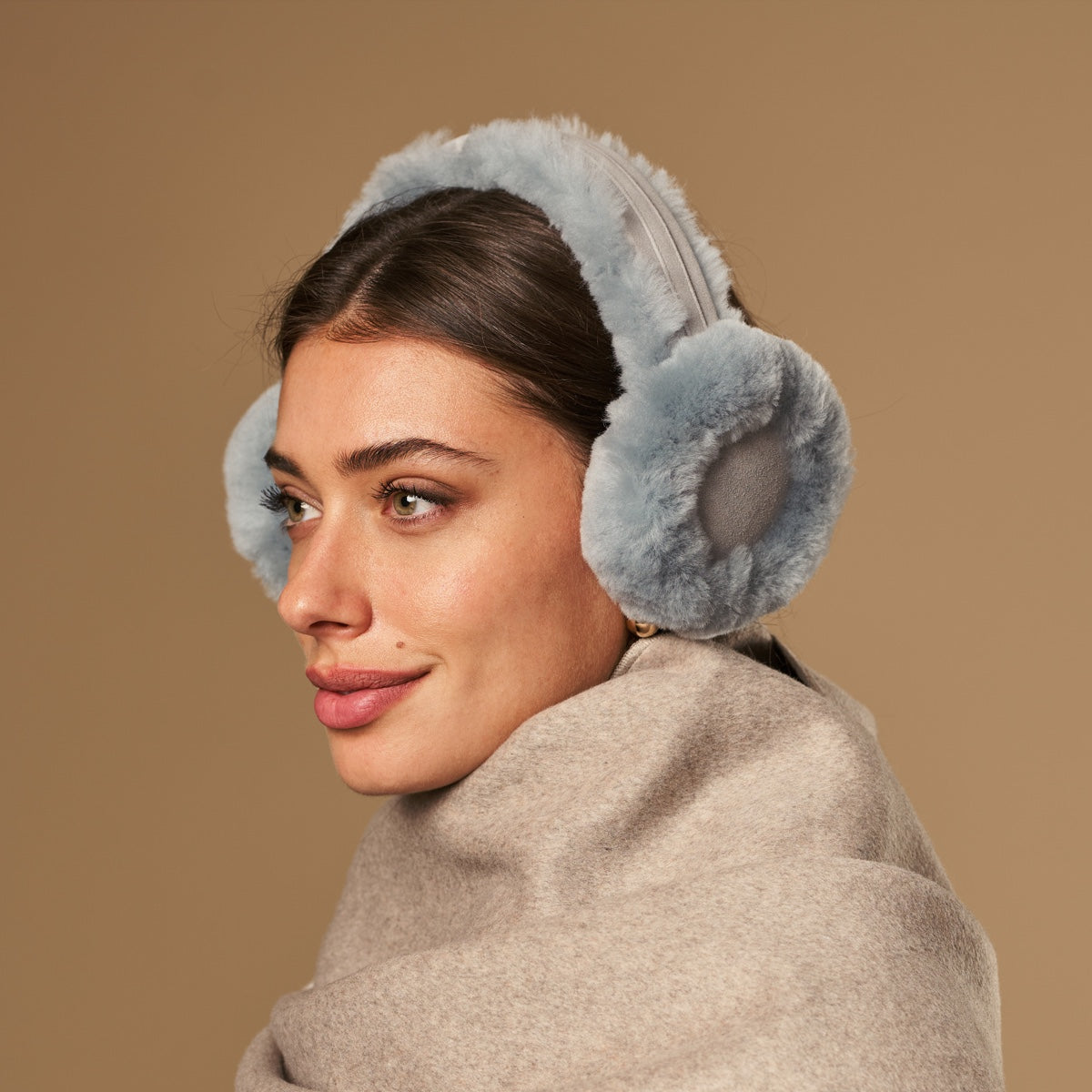 Nathaly (grey) – warm and stylish earmuffs from natural sheepskin and suede - Schwartz & von Halen - EU - 5