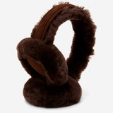 Nathaly (brown) – warm and stylish earmuffs from natural sheepskin and suede - Schwartz & von Halen - EU - 2