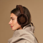 Nathaly (brown) – warm and stylish earmuffs from natural sheepskin and suede - Schwartz & von Halen - EU - 6