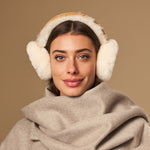Nathaly (camel) – warm and stylish earmuffs from natural sheepskin and suede - Schwartz & von Halen - UK - 1