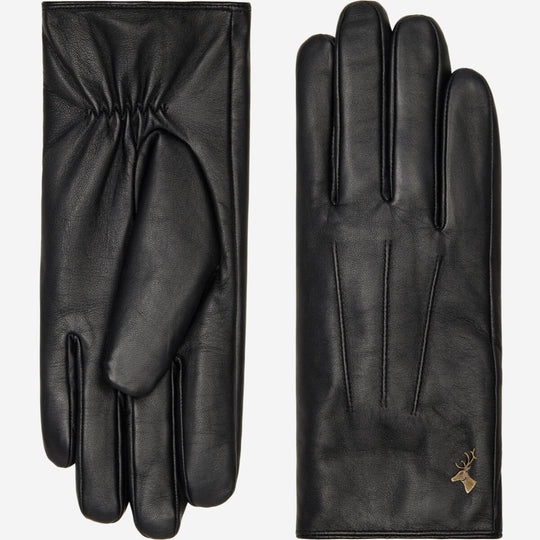 Olivia (black) – Sheepskin gloves with luxurious faux fur lining & touchscreen feature