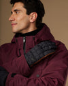 Quinn (brown / black) - Men's waterproof down & Thinsulate™ gloves with touchscreen feature